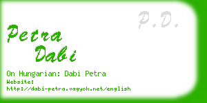 petra dabi business card